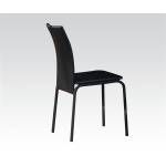 Senon Youth Black PU Metal Armless Solid Back Chair